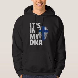 In mijn dna Finland ligt de vlag van een land met  Hoodie