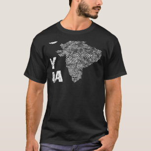  in mijn DNA India vingerafdrukkaart India T-shirt