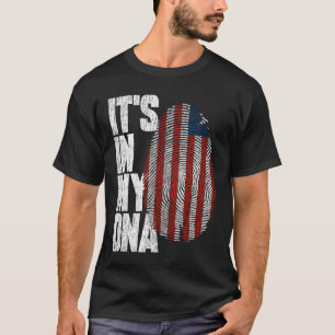 In mijn DNA Liberiaanse trotse Liberia vlag T-shirt