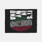 In mijn DNA Mexico Mexicaanse vlag Fleece Deken (Voorkant (Horizontaal))