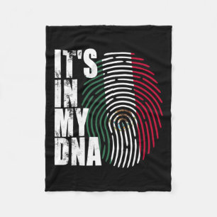 In mijn DNA Mexico Mexicaanse vlag Fleece Deken
