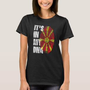 In mijn DNA Noord-Macedonië vlag Macedonisch T-shirt