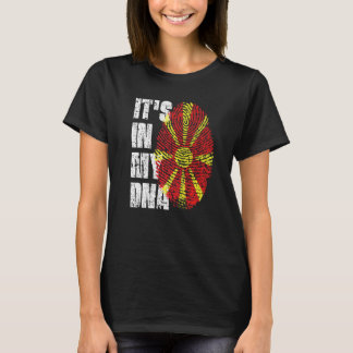 In mijn DNA Noord-Macedonië vlag Macedonisch T-shirt