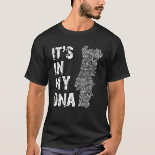  in mijn DNA Portugal overzicht van Portugal T-shirt