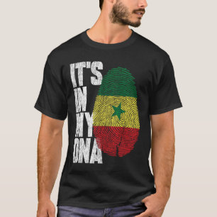 In mijn DNA staat de trotse Senegalese vlag T-shirt