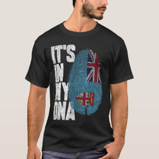 In mijn DNA staat de trotse vlag van Fiji T-shirt