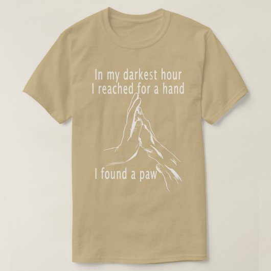 In mijn donkerste uren t-shirt (Design voorkant)