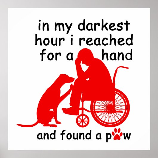 in mijn donkerste uur bereikte ik een hand en vond poster (Voorkant)