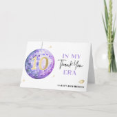In mijn dubbelcijferige tijdperk Paarse disco 10 v Bedankkaart (Voorkant)