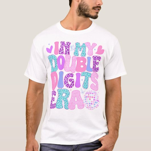 In mijn dubbelcijferige tijdperk retro 10 jaar oud t-shirt (Voorkant)
