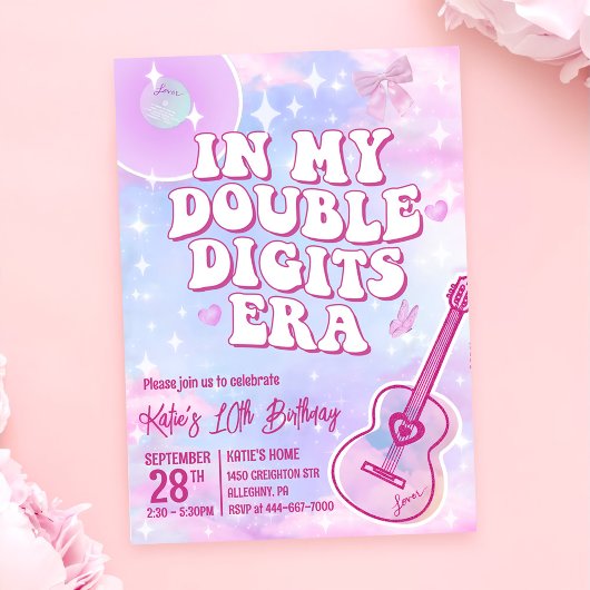 In mijn dubbelcijferige tijdperk Verjaardag Kaart