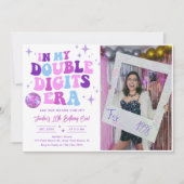 In mijn dubbele cijfers tijdperk verjaardag foto kaart (Voorkant)