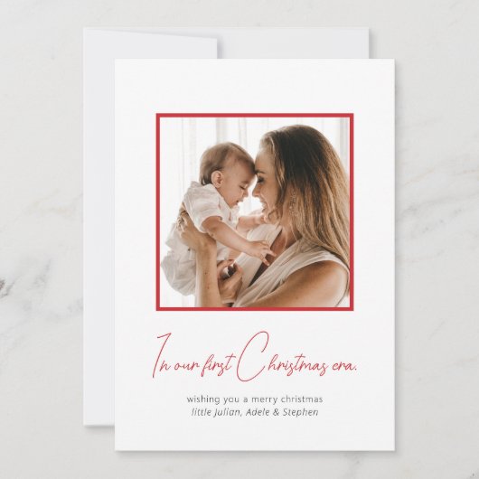 In mijn eerste kerstperiode feestdagenkaart (Voorkant)