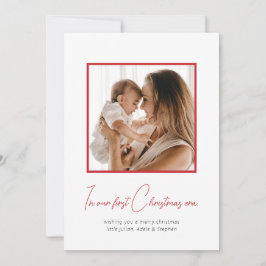 In mijn eerste kerstperiode feestdagenkaart