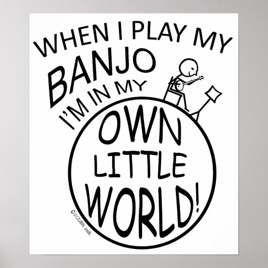 In mijn eigen kleine wereld Banjo Poster (Voorkant)