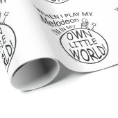 In mijn eigen kleine wereld melodeon cadeaupapier (Rol Hoek)