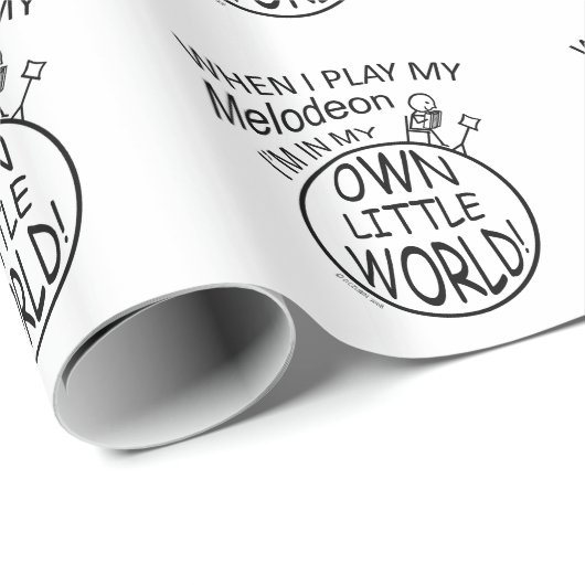 In mijn eigen kleine wereld melodeon cadeaupapier (Rol Hoek)