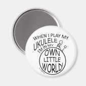 In mijn eigen kleine wereld Ukulele Magneet (Voorkant / Achterkant)