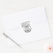 In mijn eigen kleine wereld Ukulele Ronde Sticker (Envelop)