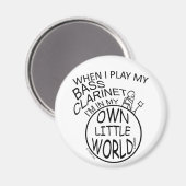 In mijn eigen kleine wereldbaasje Clarinet Magneet (Voorkant / Achterkant)