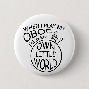 In mijn eigen kleine wereldbol ronde button 5,7 cm