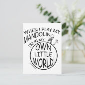 In mijn eigen kleine wereldmandolin briefkaart (Staand voorkant)