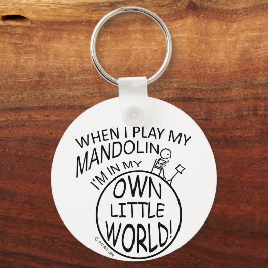 In mijn eigen kleine wereldmandolin sleutelhanger (Voorkant)