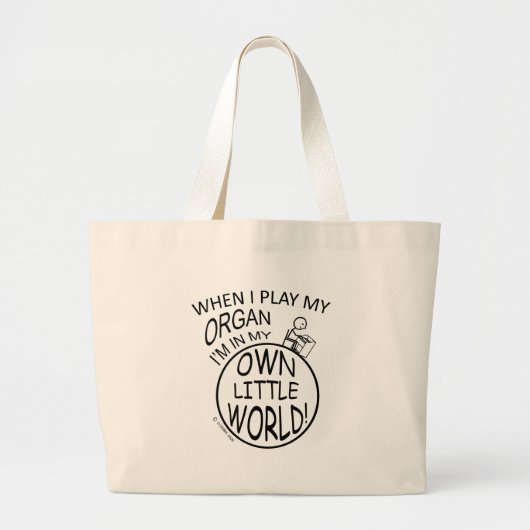 In mijn eigen kleine wereldorgaan grote tote bag (Voorkant)