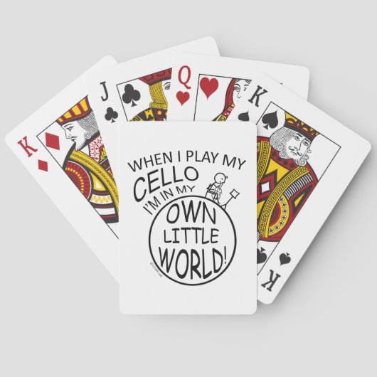 In mijn eigen kleine wereldtje Cello Speelkaarten (Achterkant)