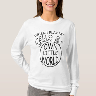 In mijn eigen kleine wereldtje Cello T-shirt