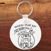 In mijn eigen kleine wereldtrombone sleutelhanger (Voorkant)
