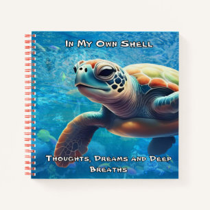 In mijn eigen Shell Zee Turtle Mindfulness Journal Notitieboek