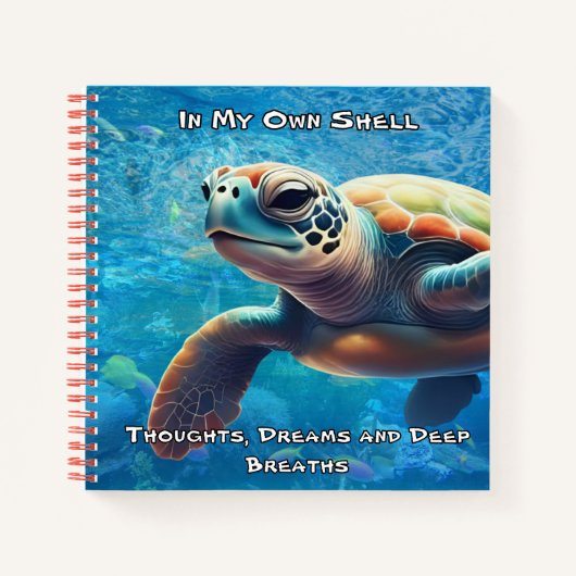 In mijn eigen Shell Zee Turtle Mindfulness Journal Notitieboek (Voorkant)