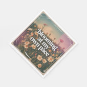 In Mijn Eigen Tempo Bloeiend Servet (Hoek)