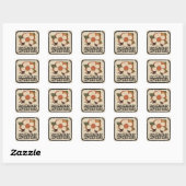 In Mijn Eigen Tempo Bloeiend Vierkante Sticker (Vel)