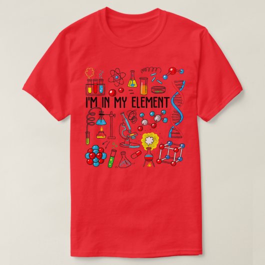 In mijn element Chemistry Science Funny Chemist Ne T-shirt (Design voorkant)