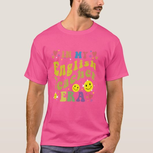 In mijn Engelse lerarentijdperk Retro Terug naar s T-shirt (Voorkant)