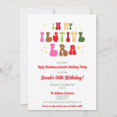 In mijn feestelijke tijdperk trendy kerst 30e verj kaart (Voorkant)