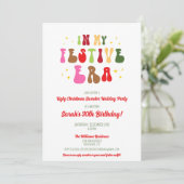 In mijn feestelijke tijdperk trendy kerst 30e verj kaart (Staand voorkant)