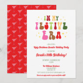 In mijn feestelijke tijdperk trendy kerst 30e verj kaart (Voorkant / Achterkant)