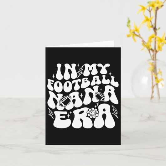 In mijn Football Nana Era Funny Proud Football Nan Kaart (Gele Bloem)