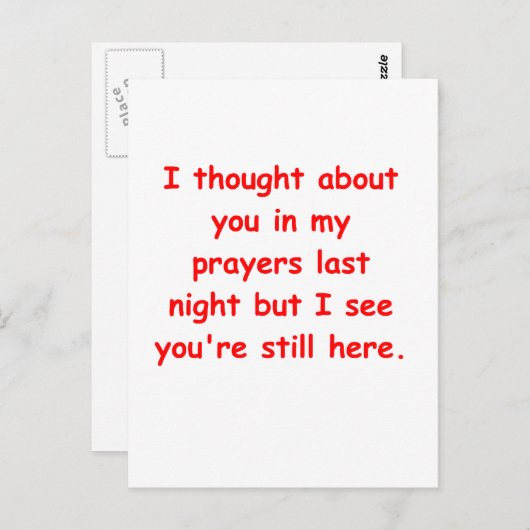 in mijn gebeden briefkaart (Voorkant / Achterkant)