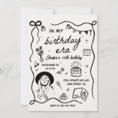 In mijn geboortejaar Era Black Retro Verjaardag Kaart (Voorkant)