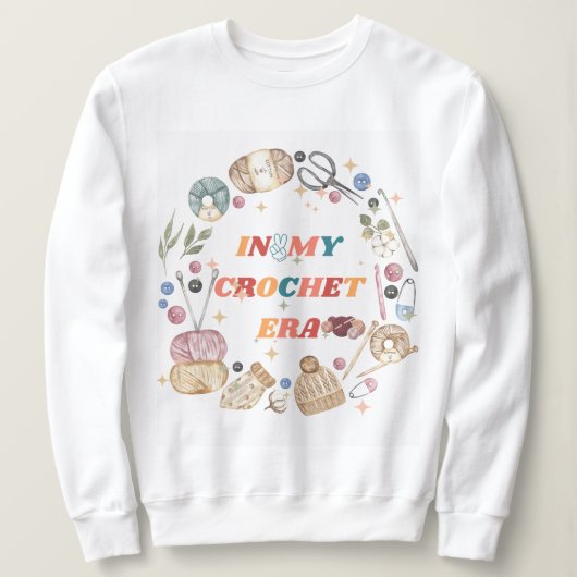 In mijn gehaakte tijdperk shirt ,Crafter Mom Gift, (Design voorkant)