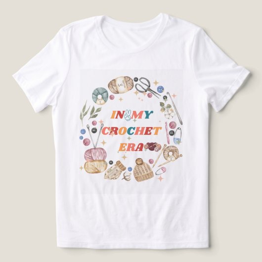 In mijn gehaakte tijdperk shirt ,Crafter Mom Gift, (Design voorkant)