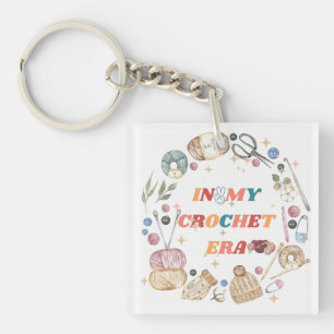 In mijn gehaakte tijdperk shirt ,Crafter Mom Gift, Sleutelhanger