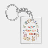 In mijn gehaakte tijdperk shirt ,Crafter Mom Gift, Sleutelhanger (Voorkant Links)
