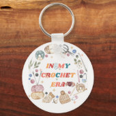 In mijn gehaakte tijdperk shirt ,Crafter Mom Gift, Sleutelhanger (Achterkant)