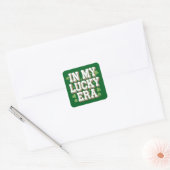In mijn gelukkige tijdperk Saint Patrick's Day Fam Vierkante Sticker (Envelop)
