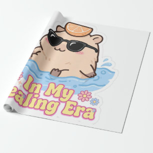 In Mijn GenezingsTijdperk Funny Capybara Cadeaupapier